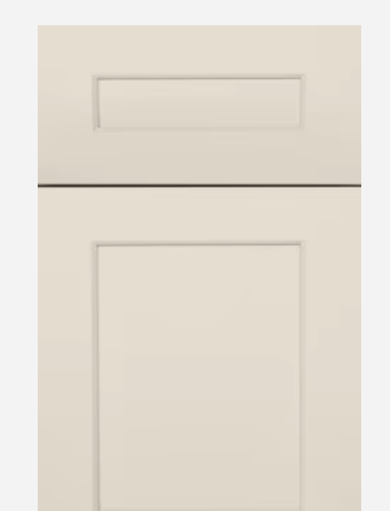 Cream White Shaker kitchen cabinet door finish