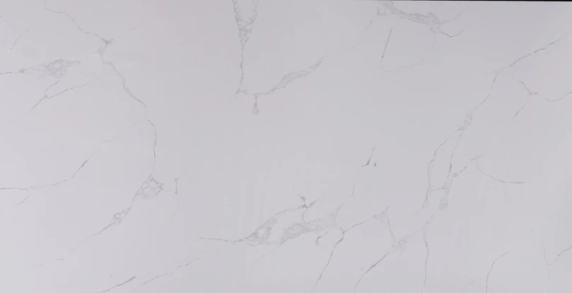 Mist White quartz countertop slab pattern