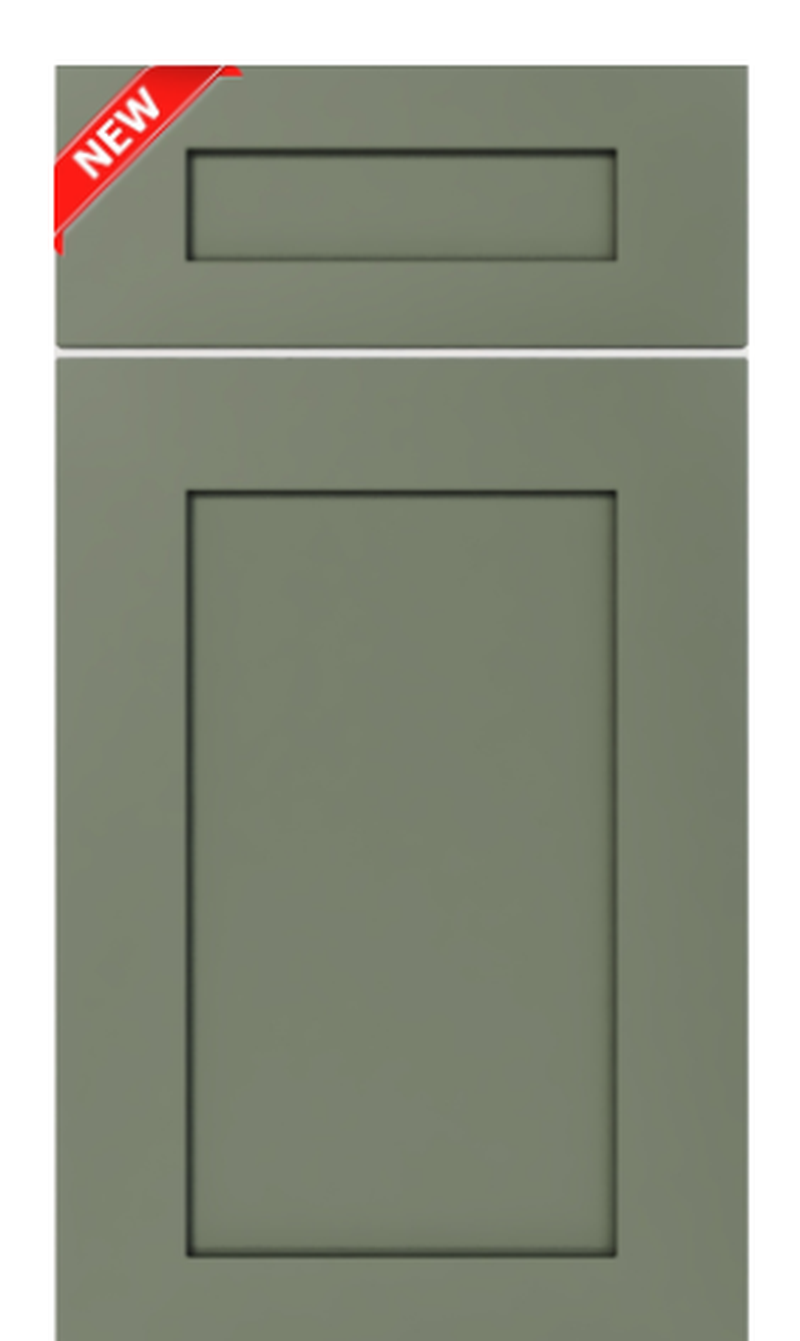 Sage Breeze Shaker kitchen cabinet door finish