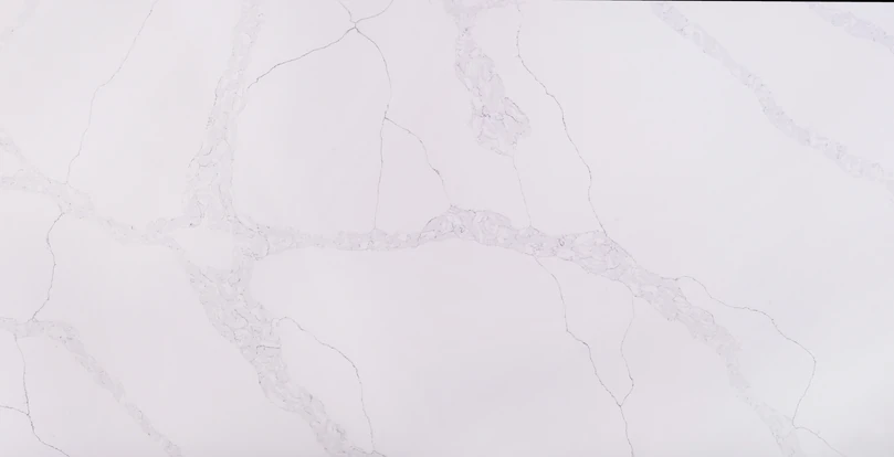 Blush White quartz countertop slab pattern