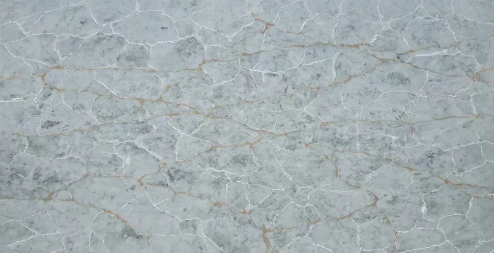 Ice Blue quartz countertop slab pattern