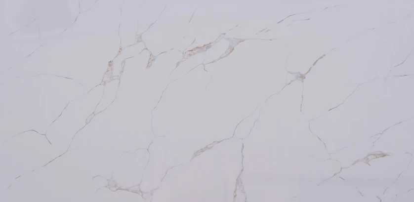 Silver White quartz countertop slab pattern
