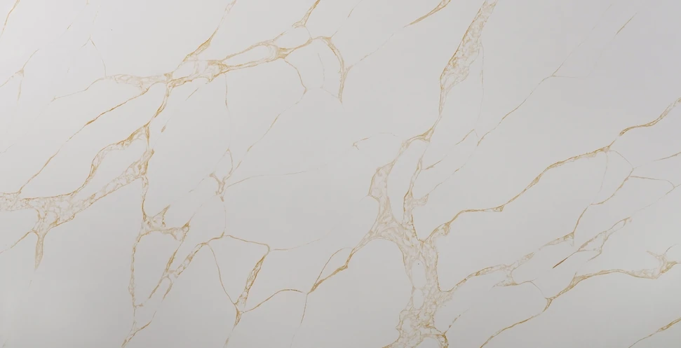 Champagne White quartz countertop slab pattern