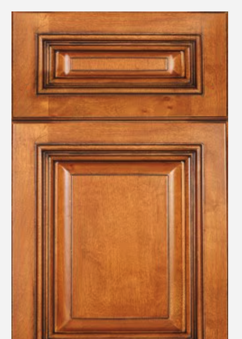 Cognac Raised Panel kitchen cabinet door finish