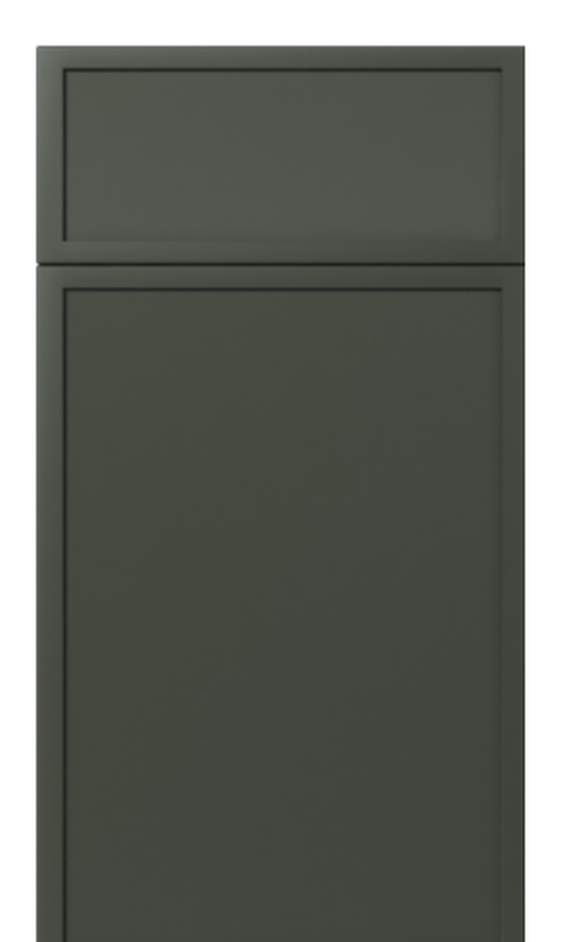 Slim Aston Green Slim Shaker kitchen cabinet door finish