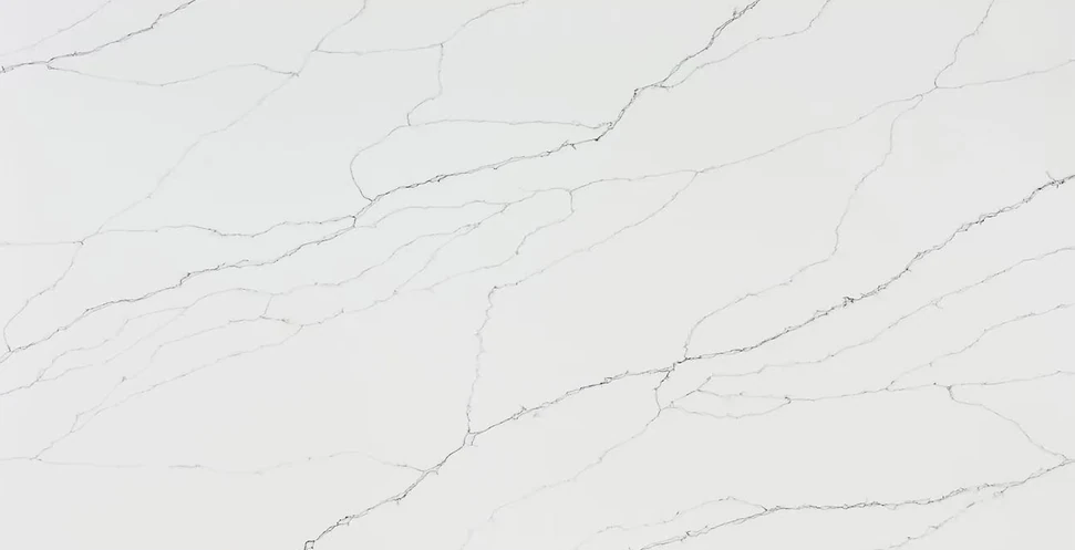 Jade White quartz countertop slab pattern