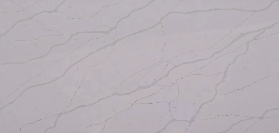 Storm White quartz countertop slab pattern